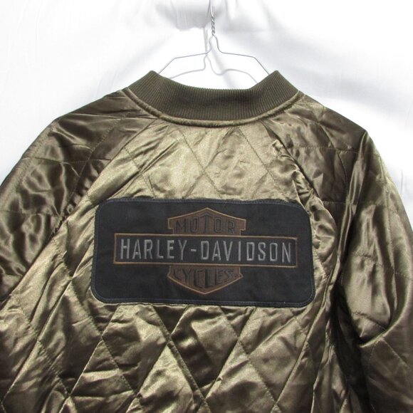 Woman's reversible authentic Harley-Davidson coat black green medium - Picture 10 of 10